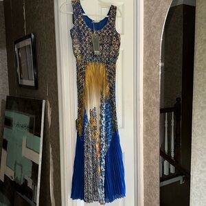 Sfizio pleated & colorful dress, new with tags